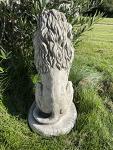 Large Upright Lion Stone Garden Statue