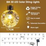 30 LED Waterproof Solar String Lights for Gardens