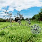 Dandelion Dance Stainless Steel Garden Art Sculpture