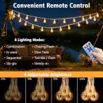 Solar Outdoor Garden String Lights with Remote