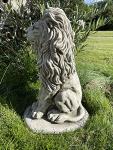 Large Upright Lion Stone Garden Statue