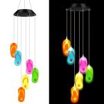 Tropical Beach Flip Flop Solar Wind Chimes