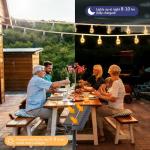 Solar Outdoor Garden String Lights with Remote
