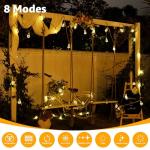 Solar Rope Lights with Remote for Outdoor Decor