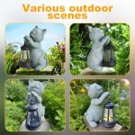 Solar Cat Garden Statue with LED Lights
