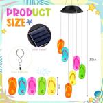 Tropical Beach Flip Flop Solar Wind Chimes