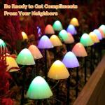 20 LED Solar Mushroom Garden Lights for Outdoors