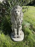 Large Upright Lion Stone Garden Statue