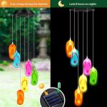 Tropical Beach Flip Flop Solar Wind Chimes