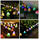 20 LED Solar Mushroom Garden Lights for Outdoors
