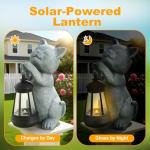 Solar Cat Garden Statue with LED Lights