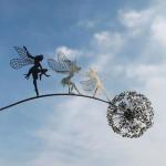 Dandelion Dance Stainless Steel Garden Art Sculpture