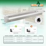 90cm Stainless Steel Waterfall Blade Kit with LED Lights