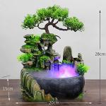 Indoor Tabletop Rockery Waterfall Fountain with Humidifier