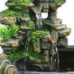 Indoor Tabletop Rockery Waterfall Fountain with Humidifier