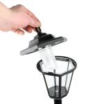 Solar-Powered LED Garden Lanterns - Black (Set of 2)