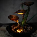 Lotus Design Indoor Water Fountain with LED Lights
