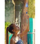 Purple Lighthouse Hanging Sea Glass Wind Chime