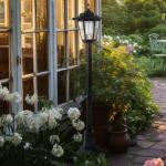 Solar-Powered LED Garden Lanterns - Black (Set of 2)