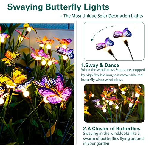 Solar Butterfly Garden Lights - Swing in the Wind