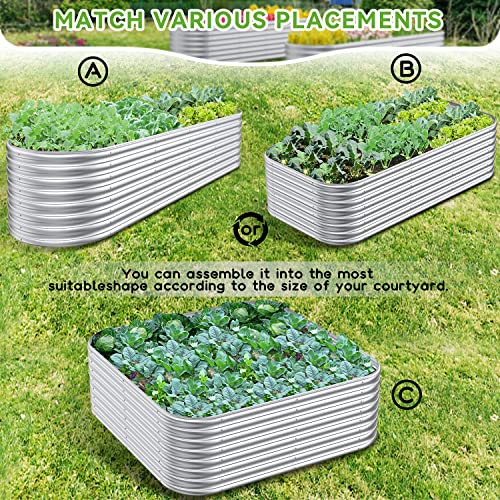 Adjustable Galvanized Raised Garden Bed: 9-in-1 Planter