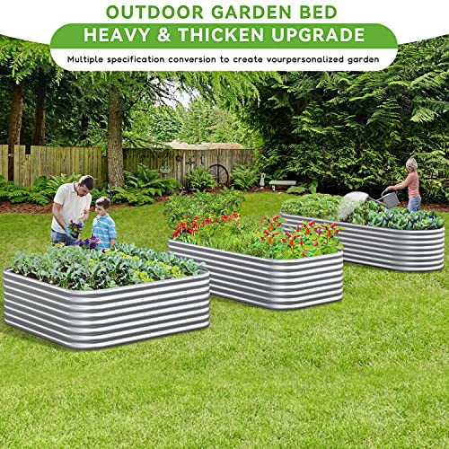 Adjustable Galvanized Raised Garden Bed: 9-in-1 Planter