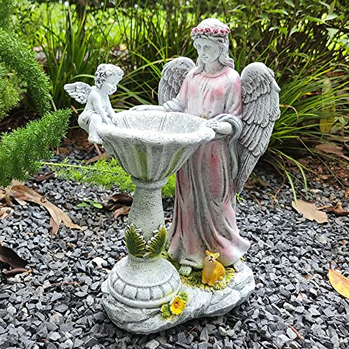 Color Changing Solar Angel Garden Statue, Waterproof Yard Art