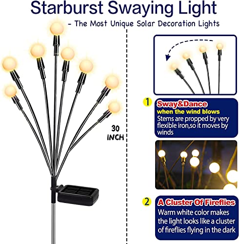 TONULAX Solar Swaying Lights - Yard Decorations Set