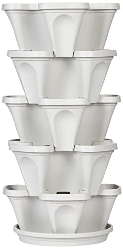5 Tier Stackable Vertical Garden for Strawberries, Herbs, Flowers, and Vegetables