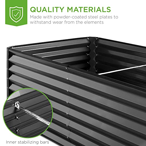 6x3x2ft Outdoor Metal Raised Garden Bed