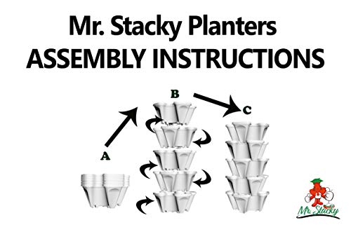 5 Tier Stackable Vertical Garden for Strawberries, Herbs, Flowers, and Vegetables