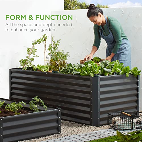 6x3x2ft Outdoor Metal Raised Garden Bed