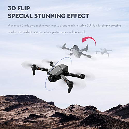 Dual Camera Drone 4K, Track Flight, Gesture Control
