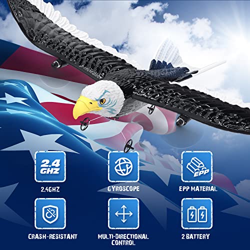 DEERC RC Eagle Plane: Easy-Fly Remote Control Airplane