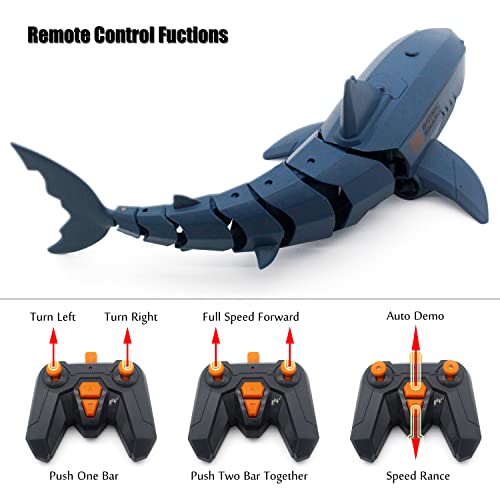 Blue RC Shark Toy for Kids - Large Size