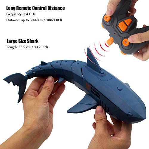 Blue RC Shark Toy for Kids - Large Size