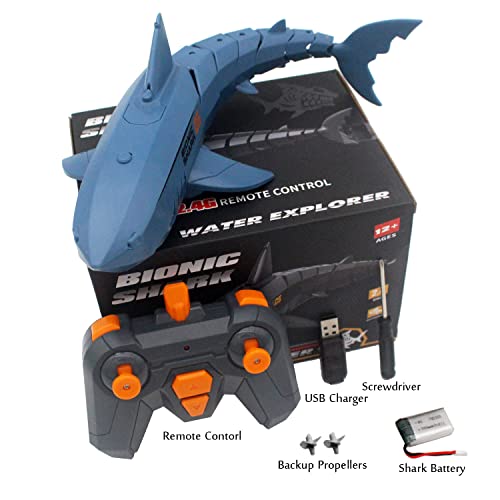 Blue RC Shark Toy for Kids - Large Size