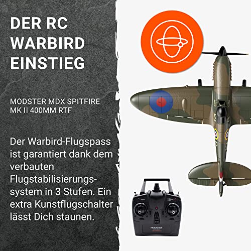 MODSTER MDX Spitfire MK II RC Aeroplane