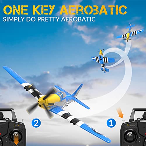 VOLANTEXRC P51 Mustang RC Plane with Xpilot Stabilization