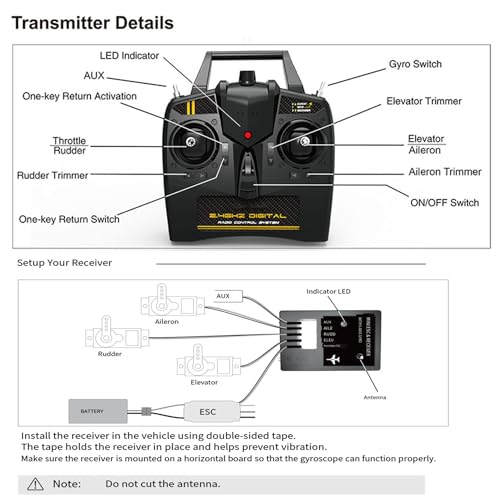 Large 29.5" P51 Mustang RC Aircraft for Professionals