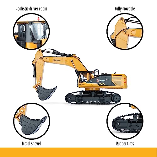 22 Channel Remote Control Excavator: Heavy-Duty RC Tractor