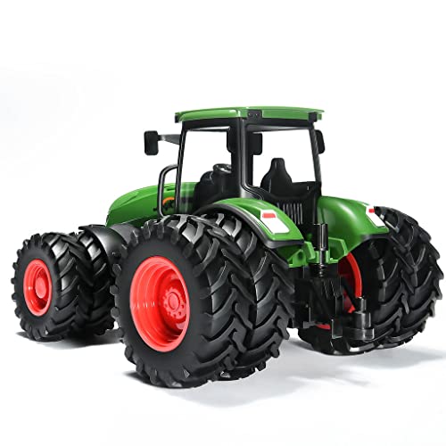 RC Truck and Trailer Set - Farm Toy with Lights/Sound