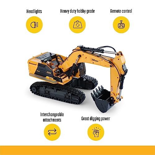 22 Channel Remote Control Excavator: Heavy-Duty RC Tractor