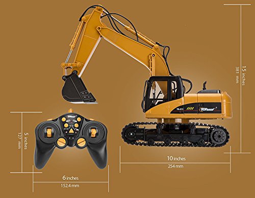 15 Channel RC Excavator Truck with Lights and Sound