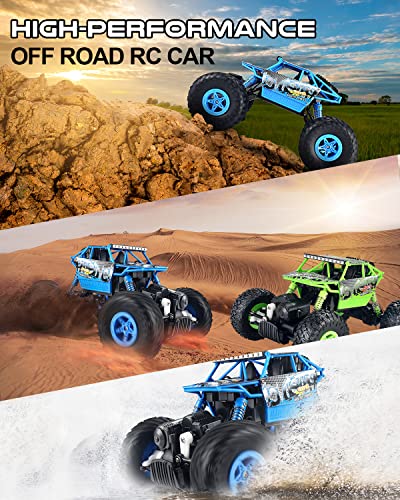 Blue Upgraded RC Rock Crawler for Kids
