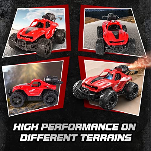 VATOS RC Monster Truck with Spray Mist and LED Lights