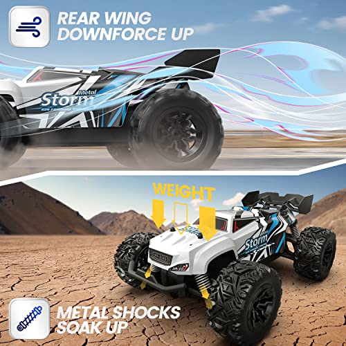 DEERC RC Monster Truck: 2 Batteries, 40 Min Play
