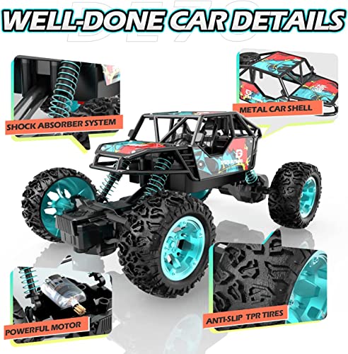 DEERC DE70 Remote Control Truck: Metal Shell, 60+ Mins