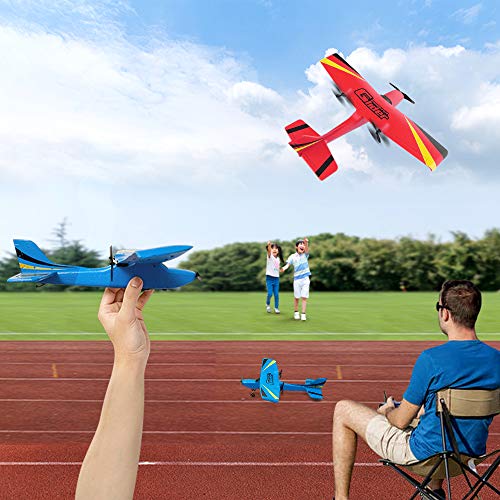 HAWK'S WORK RC Airplane Easy Fly Glider (Red)