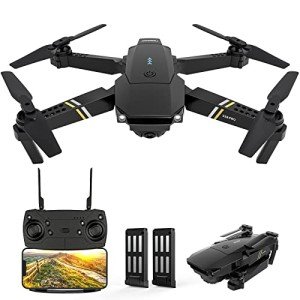 TEEROK E58 Pro Drone with Camera for Adults and Kids, 1080P HD WIFI FPV Drone, Foldable RC Quadcopter for beginners, One Key Start, Altitude Hold, App Control, 3D Flips, Toys Gifts with 2 Batteries